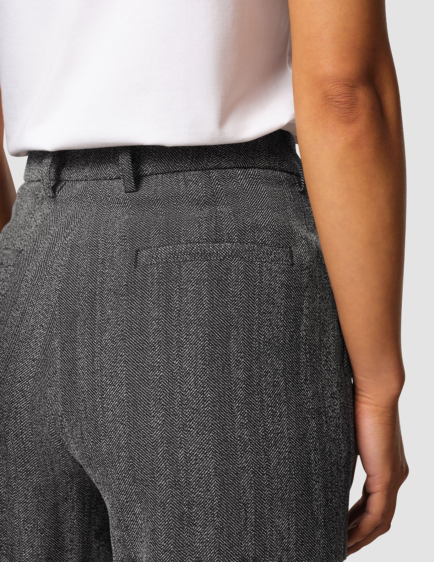 Serene Pants Wide Grey Herringbone